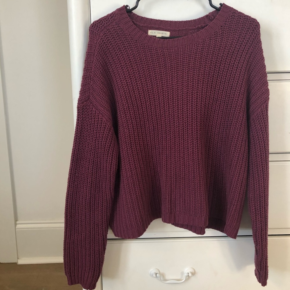 Purple knit sweater